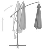 VidaXL Zweefparasol met aluminium paal 300 cm antraciet