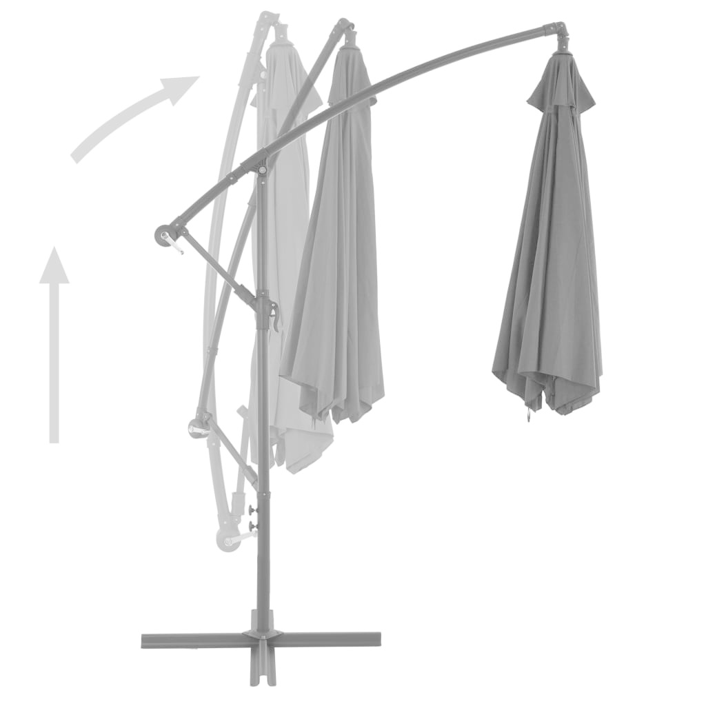 VidaXL Zweefparasol met aluminium paal 300 cm antraciet