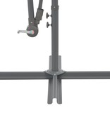 VidaXL Zweefparasol met aluminium paal 300 cm antraciet