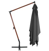 VidaXL Zweefparasol met houten paal 400x300 cm antraciet