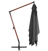 vidaXL Zweefparasol met houten paal 400x300 cm antraciet