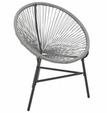 VidaXL Tuinmaanstoel poly rattan grijs
