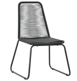 VidaXL Tuinstoelen 2 st poly rattan zwart