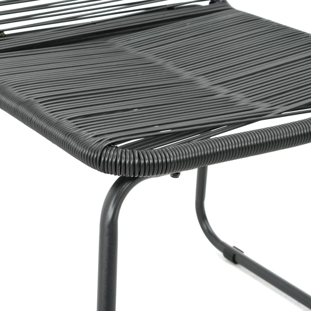 VidaXL Tuinstoelen 2 st poly rattan zwart