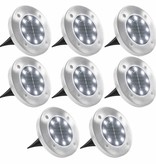 vidaXL Solargrondlampen LED-lichten wit 8 st