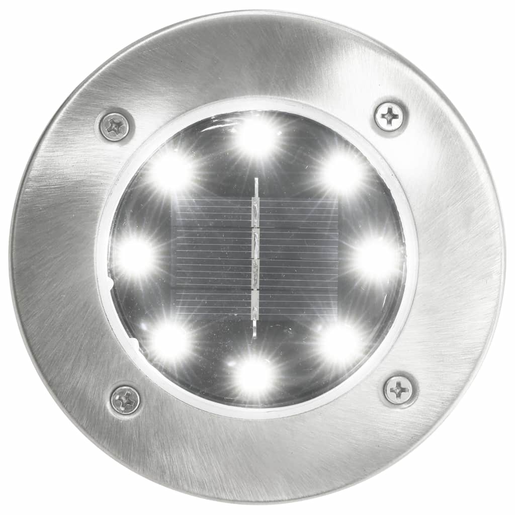 vidaXL Solargrondlampen LED-lichten wit 8 st