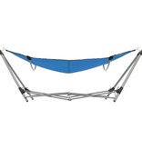 vidaXL Hangmat met inklapbare standaard blauw