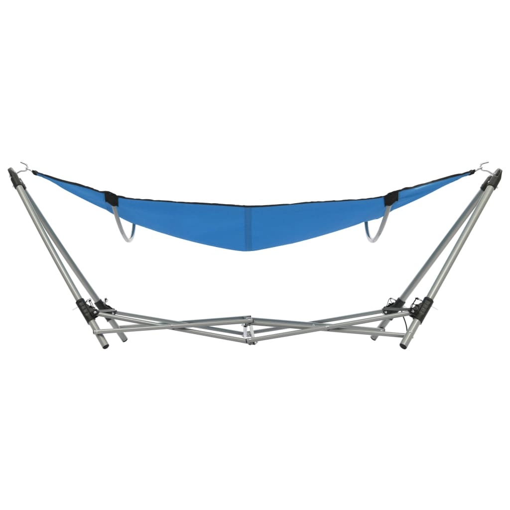 vidaXL Hangmat met inklapbare standaard blauw