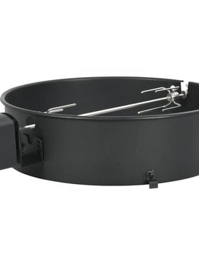 vidaXL BBQ rotisserie ring 57 cm zwart