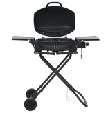 vidaXL Gasbarbecue met kookzone draagbaar zwart