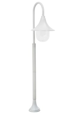 vidaXL Paalverlichting tuin E27 120 cm aluminium wit