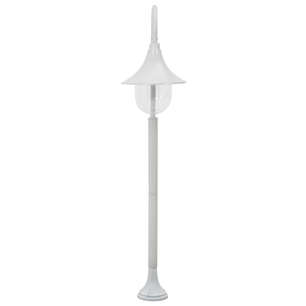 vidaXL Paalverlichting tuin E27 120 cm aluminium wit