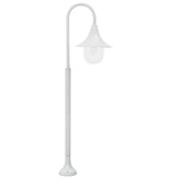 vidaXL Paalverlichting tuin E27 120 cm aluminium wit