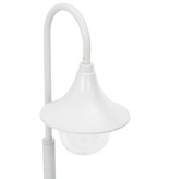 vidaXL Paalverlichting tuin E27 120 cm aluminium wit