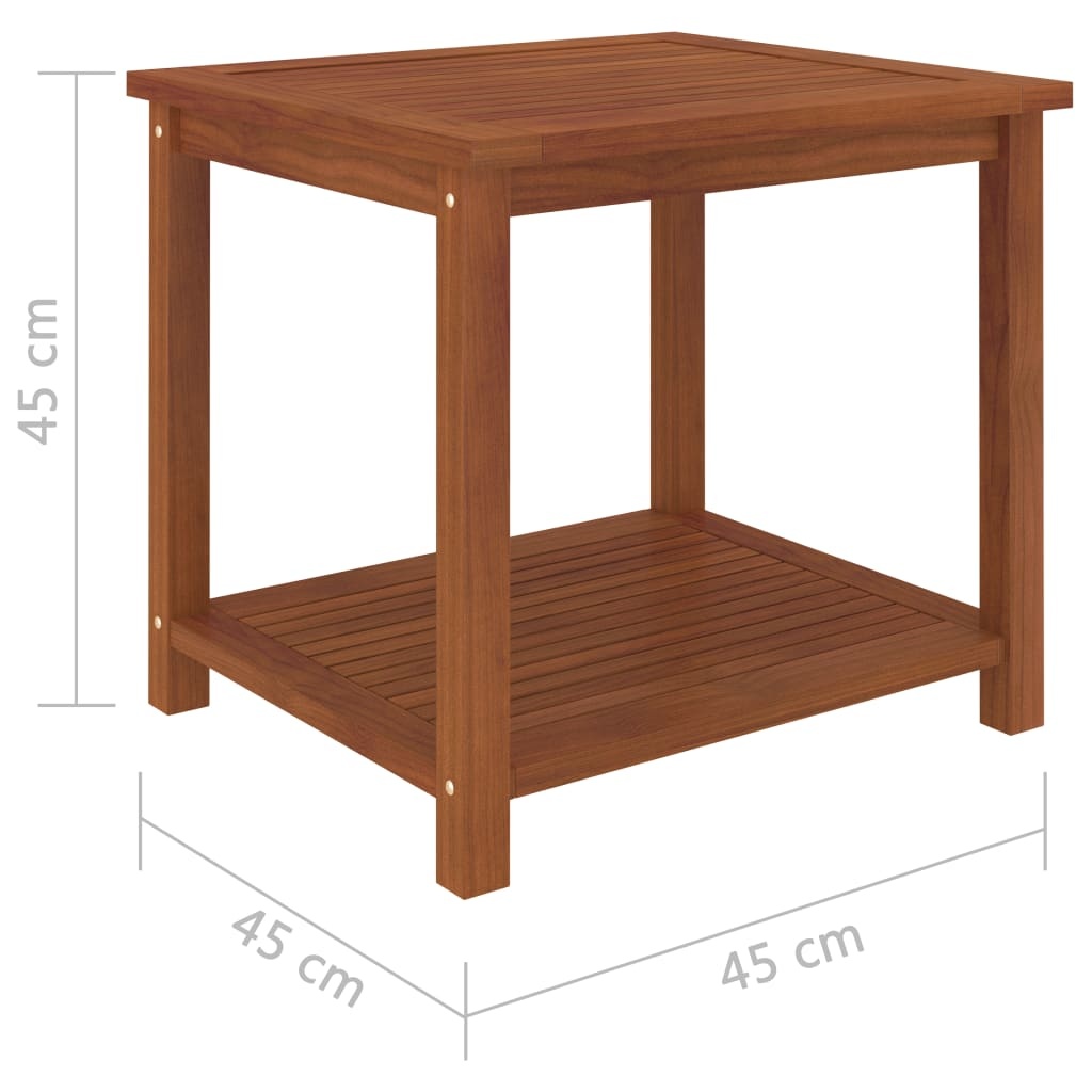 vidaXL Bijzettafel 45x45x45 cm massief acaciahout