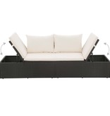 vidaXL Tuinbed 195x60 cm poly rattan zwart