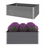 vidaXL Plantenbak verhoogd 150x100x54 cm HKC grijs