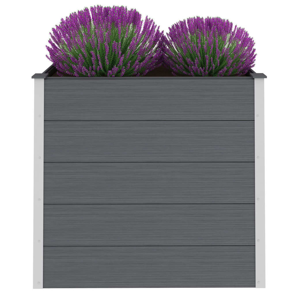 vidaXL Plantenbak verhoogd 100x50x91 cm HKC grijs