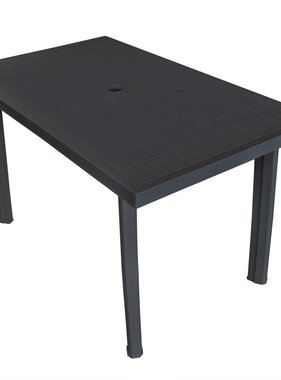 vidaXL Tuintafel 126x76x72 cm kunststof antraciet