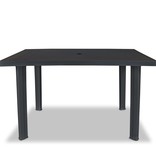 vidaXL Tuintafel 126x76x72 cm kunststof antraciet