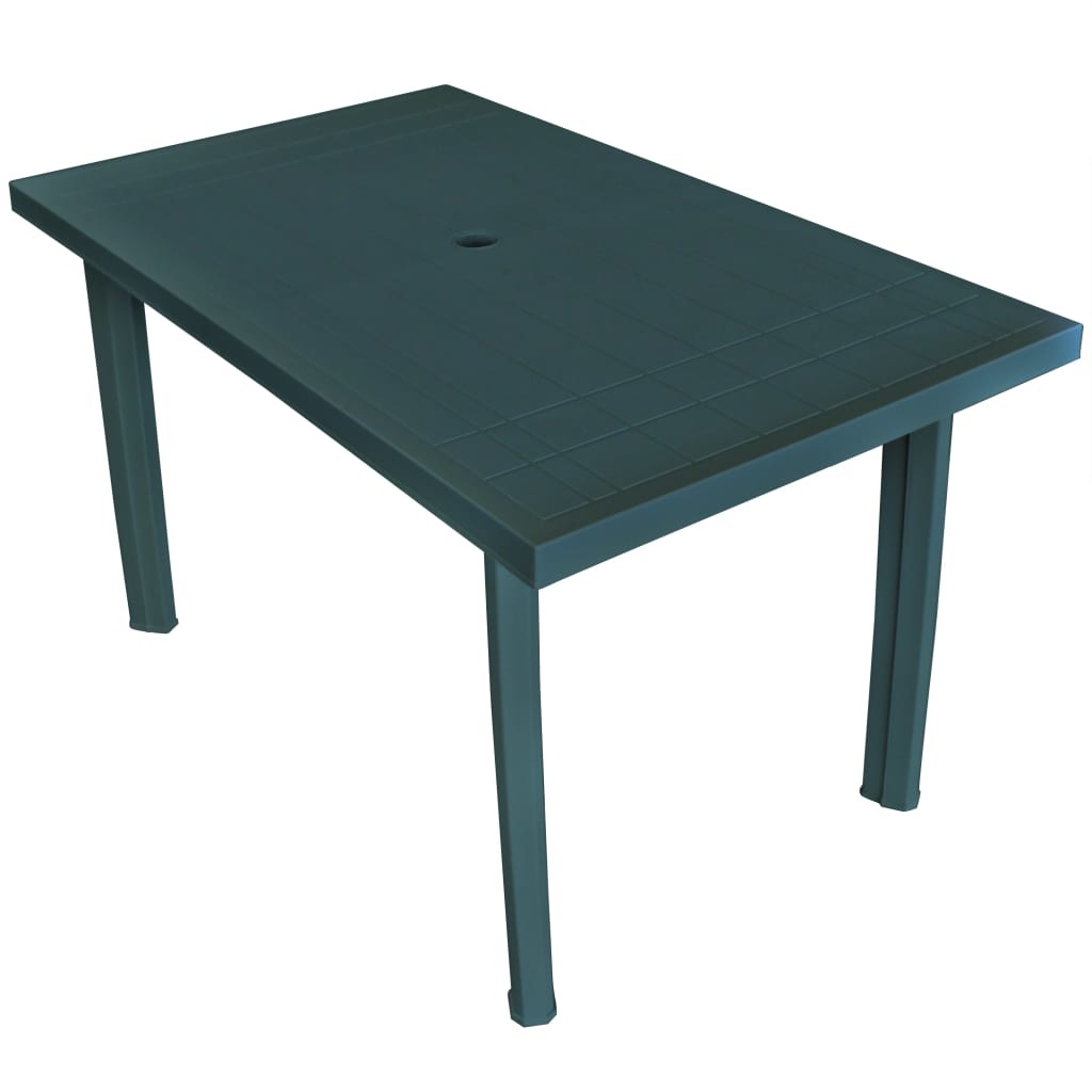 vidaXL Tuintafel 126x76x72 cm kunststof groen