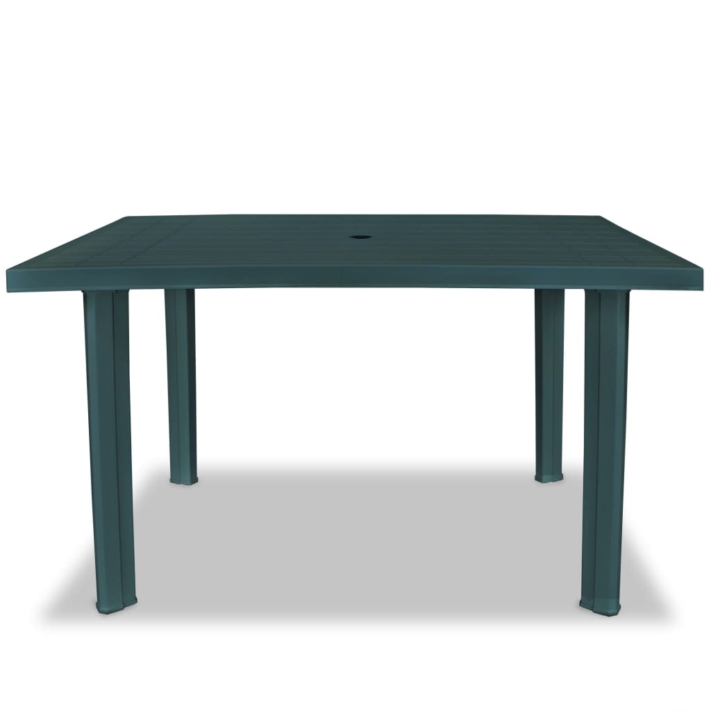 vidaXL Tuintafel 126x76x72 cm kunststof groen