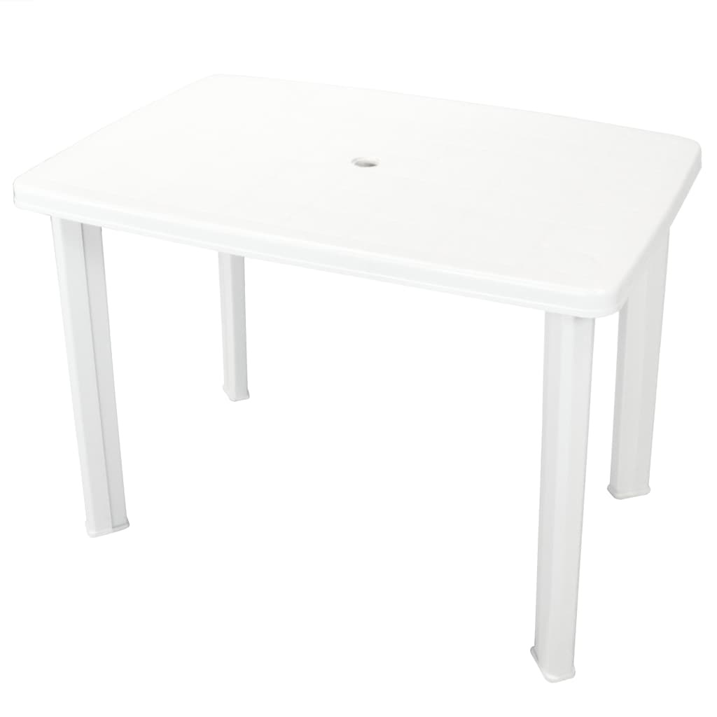 vidaXL Tuintafel 101x68x72 cm kunststof wit