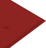 vidaXL Tuinbankkussen 150x50x3 cm rood
