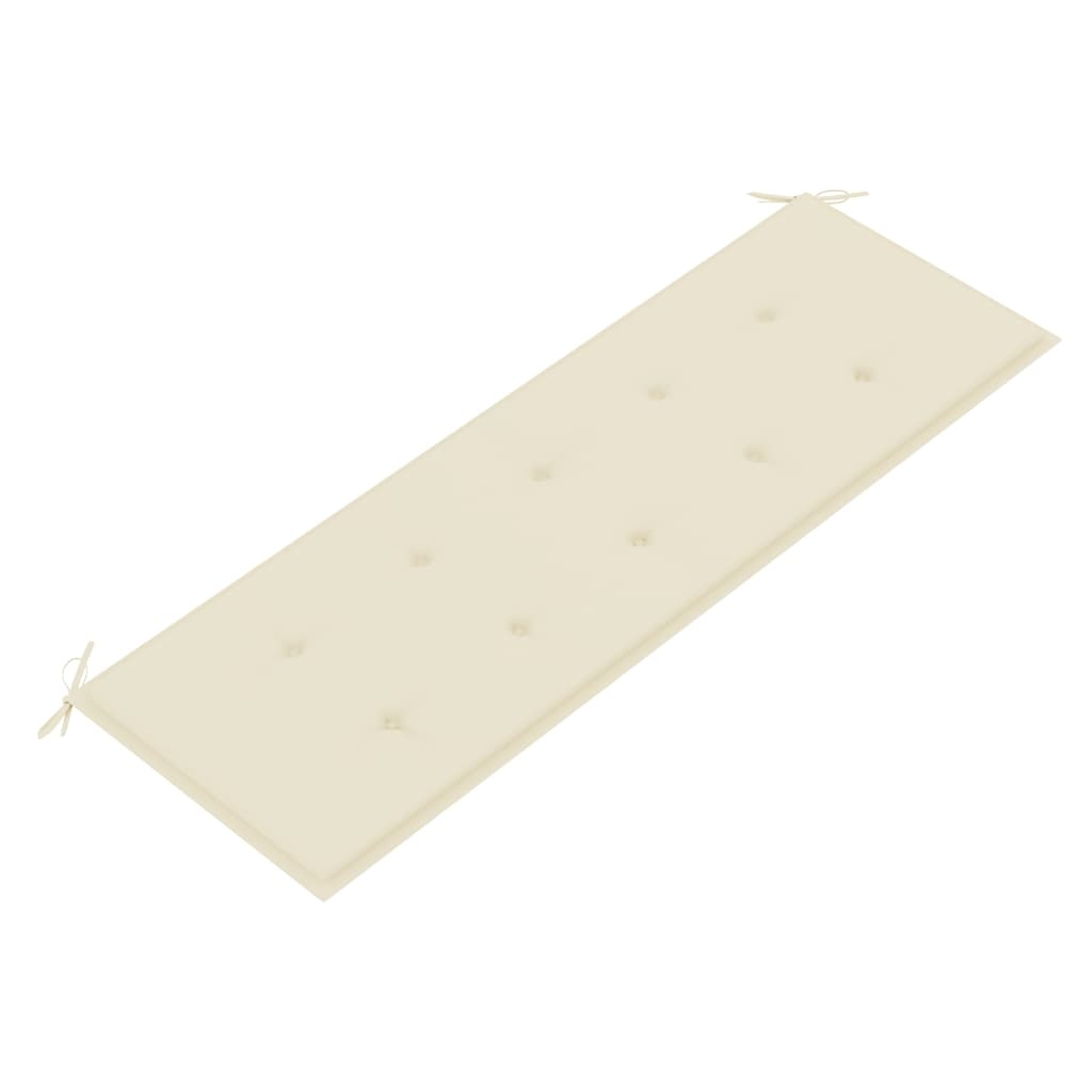 VidaXL Tuinbank kussen crème 150x50x3 cm