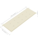 VidaXL Tuinbank kussen crème 150x50x3 cm