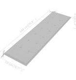 VidaXL Tuinbank kussen grijs 180x50x3 cm