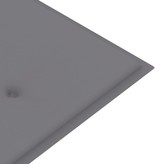 vidaXL Tuinbank kussen grijs 150x50x3 cm