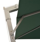 vidaXL Zweefparasol met aluminium paal 300x300 cm groen