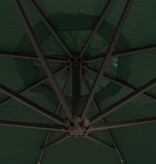 VidaXL Zweefparasol met LED-verlichting en metalen paal 300 cm groen