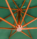 vidaXL Zweefparasol 350 cm houten paal groen