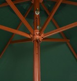 vidaXL Parasol 270x270 cm houten paal groen