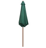 vidaXL Parasol 270x270 cm houten paal groen