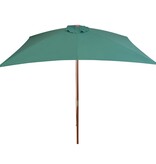 vidaXL Parasol met houten paal 200x300 cm groen