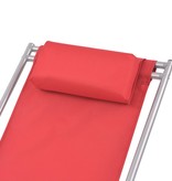 vidaXL Terrasstoelen verstelbaar 2 st staal rood