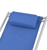 vidaXL Terrasstoelen verstelbaar 2 st staal blauw