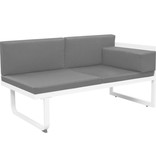 vidaXL 4-delige Loungeset met kussens aluminium zwart