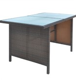 vidaXL 6-delige Tuinset met kussens poly rattan zwart