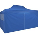 vidaXL Vouwtent pop-up met 4 zijwanden 3x4,5 m blauw