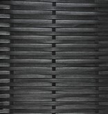 VidaXL 3-delige Bistroset met kussens poly rattan zwart