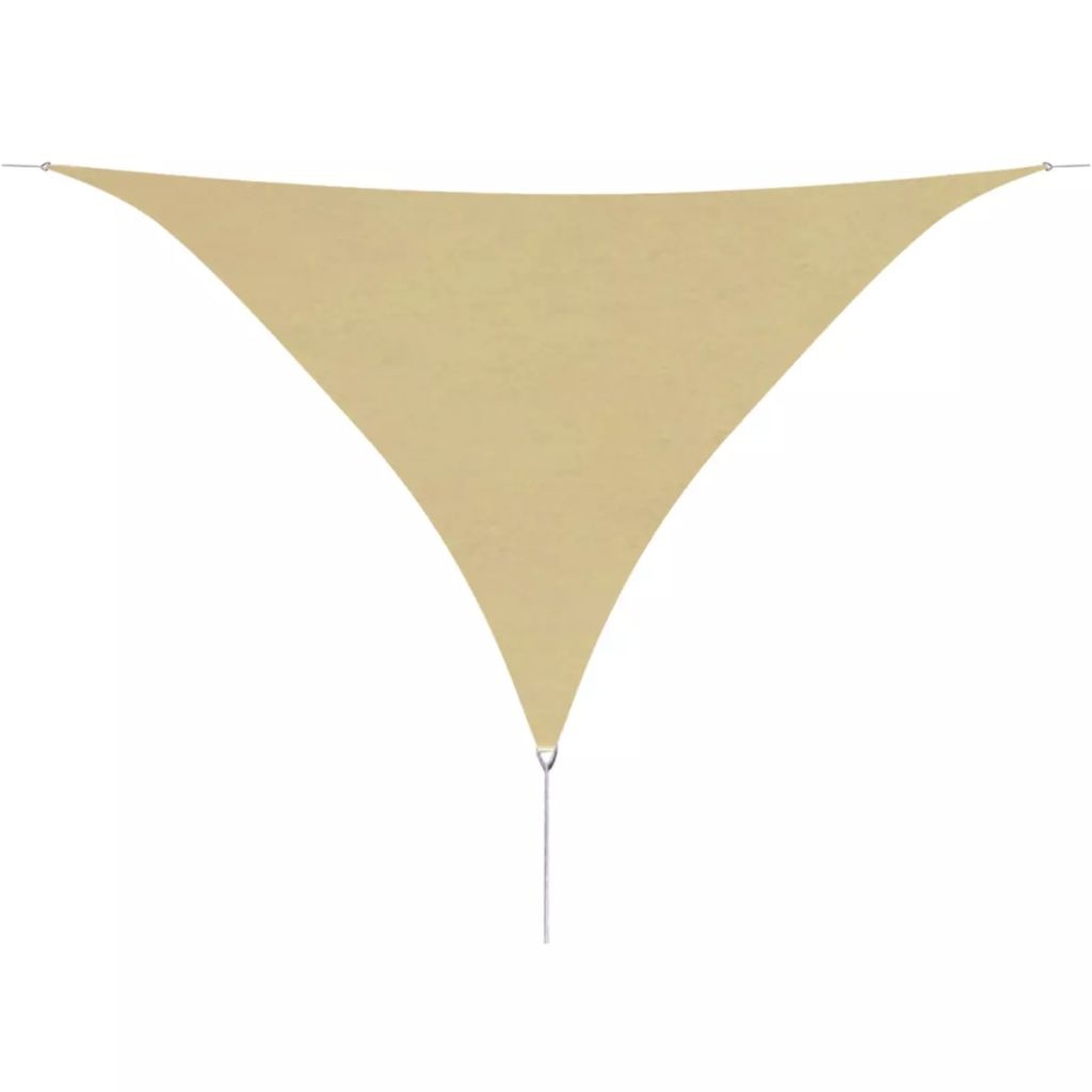 vidaXL Zonnescherm driehoekig 3,6x3,6x3,6 m oxford stof beige