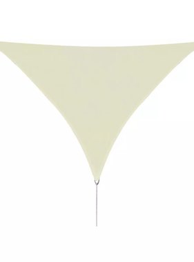 vidaXL Zonnescherm HDPE driehoekig 3,6x3,6x3,6 m crème