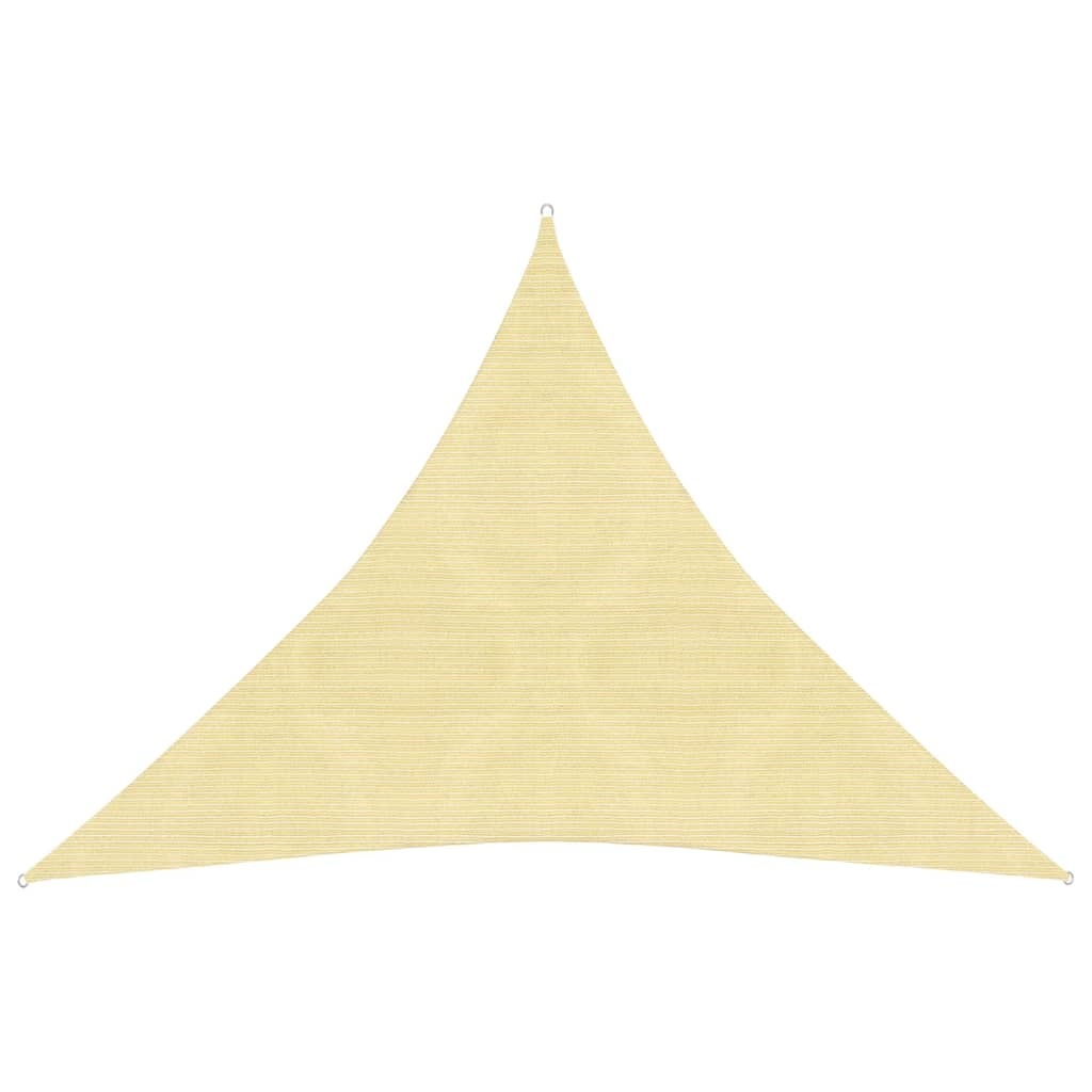vidaXL Zonnescherm HDPE driehoekig 3,6x3,6x3,6 m beige