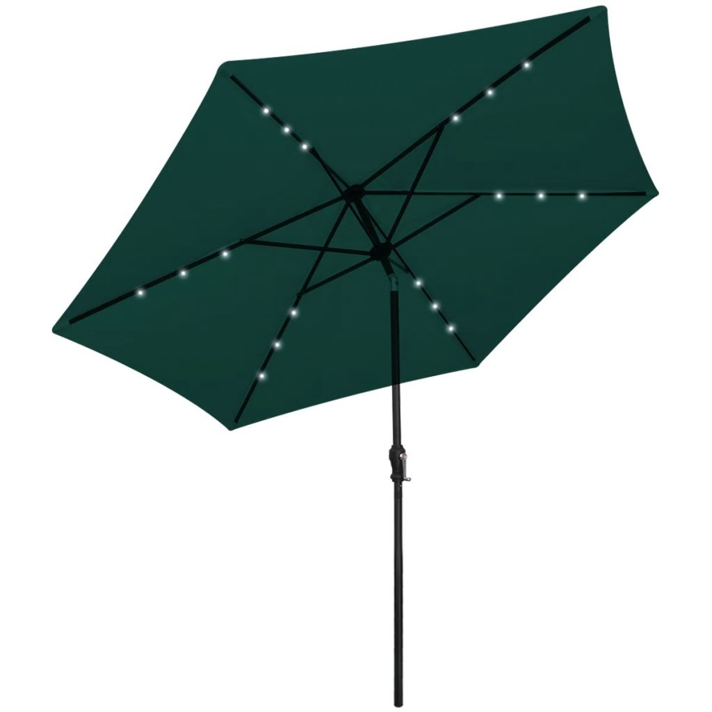 VidaXL Parasol kantelbaar met LED 3 m groen