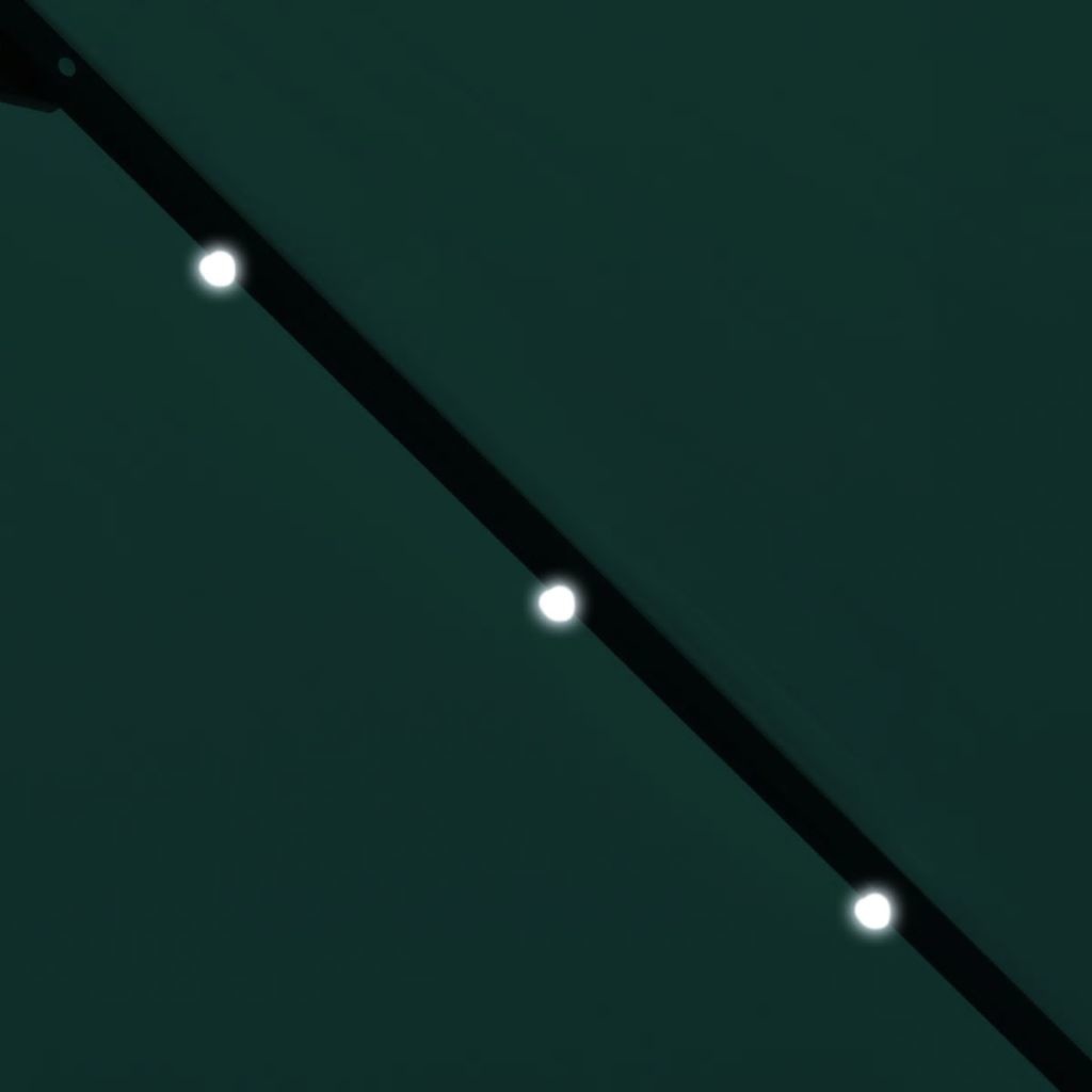 VidaXL Parasol kantelbaar met LED 3 m groen