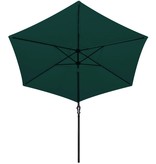 VidaXL Parasol kantelbaar met LED 3 m groen